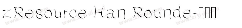 zResource Han Rounde字体转换